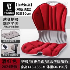 【開發票/統編】BEAUTY HIP 加大加高 護腰背坐墊 適合孕婦哺乳 身高145-185CM 體重60-190斤, 全新款大雲朵-酒紅色