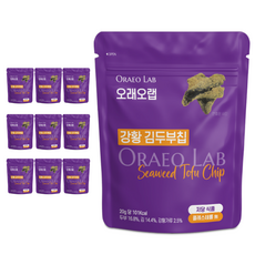 오래오랩 강황 김두부칩 슈퍼푸드 김부각 저당간식, 20g, 10개