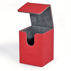 카드 데크 박스 트레이딩 휴대용 정리함 케이스 홀더 MTG 커맨더 100개 이상의 싱글 슬리브 수용할 있습니, 08 A4-Red