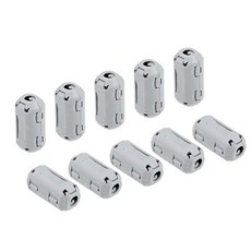 uxcell 3.5-5mm 페라이트 코어 링 클립온 RFI EMI 소음 억제 필터 케이블 클립 검은색 10개, Grey, 5mm