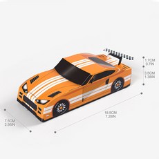 嗨購 創意兒童生日派對賽車主題禮物盒，卡通可愛摺疊盒10個/包，派對禮品首選, 1個, 賽車橘色;18.5*