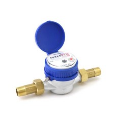 QWORK 수도 계량기 1 2 NPT 304 스테인리스 스틸 냉수 유량계 펄스 출력 포함 정원 가정용 나사산 어댑터 2개 2508977