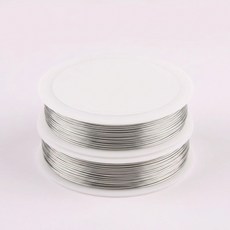 비즈 공예 DIY 와이어 만들기 제작 재료 철사 0.25mm 1.0mm 실버2롤 1세트 0.8mm 우레탄2롤 1세트, 1개, 0.25mm 실버2롤
