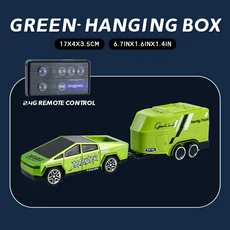 오프로드 몬스터 트럭 리모컨 미니 클라이밍 카 합금 모델 리모컨 전기 장난감 자동차 어린이 선물 RC 1 64, Green with a luggage, 장난감 등급
