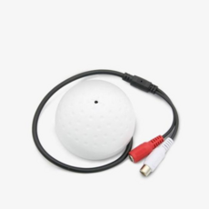 Coms CCTV용 오디오 모니터 마이크 RCA 전용 원형, 본상품