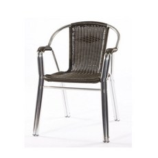 체어아울렛 야외용의자 알루미늄 야외 의자 실외의자 벤치 식탁의자, 9.알로아 라탄 두줄