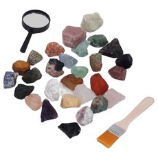 화산과암석 중학수업용 크리스탈 미네랄스톤 30종 초등교구 암석표본 학습교구, 1세트