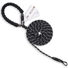 독스랩 로프 PRO 리드줄 스트롱 소형견 중형견 대형견, 블랙, 1개