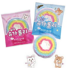무지개 비타민 롤 솜사탕 빅 슈가롤리X입, 10g, 7개
