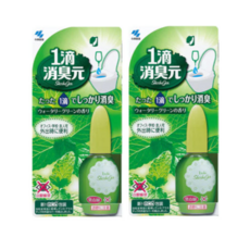 고바야시 쇼슈겐 화장실 냄새제거 한방울 방향제 워터리그린향 화장실용, 20ml, 2개