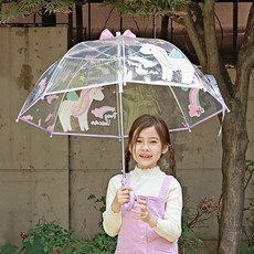 WINGHOUSE 獨角獸印花小學生女童透明雨傘