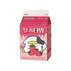 빙그레 오구 딸기타임 팩우유, 200ml