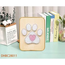 스트링아트 도안 DIY 나무 보드 공예품 장식품 소품 만들기, 15x20, 고양이발