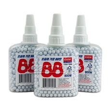 아카데미과학 BB건 800발 초음파 가공 비비탄 6mm BB탄 WHITE 화이트 흰색 17501, 3개