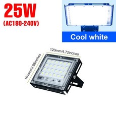 투광 반사판 스포트라이트 야외 방수 가로등 정원 외부 벽 차가운따뜻한 흰색, 2. 25W Cool White