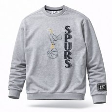 토트넘 정품 베이직 맨투맨 남녀공용 데일리 오버핏 긴팔 티셔츠 그레이