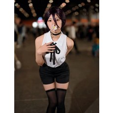 체인소맨 코스프레 레제 코스튬 S 조끼 할로윈 화이트 칼라+나비넥타이 항공배송