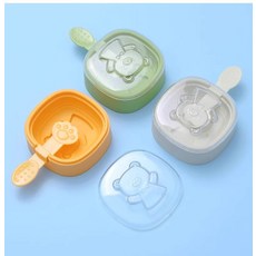 可愛造型冰棒模具 附蓋子設計 適合製作冰淇淋, 奶油黄, 1個