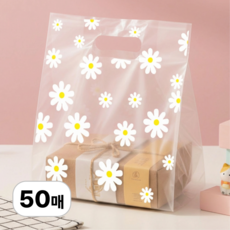 로멀리 데이지 선물용 비닐 쇼핑백, 50매