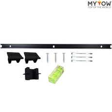 마이토우 액자걸이 레일 100cm 단품 길이 연장 설치용 레일커넥터 포함 액자걸이 별매, 1개, 딥 블랙