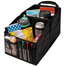 LUSSO GEAR 조수석용 홀더가 카시트 트럭 트렁크 뒷면 밴에 적합 또는 정리함 있는, 블랙.