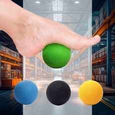 싱글 마사지볼 롤링 지압볼 발바닥 스트레칭 마사지롤러 요가볼, 그린