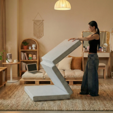 라이프먼트 코리아 베이직 라돈프리 3단 접이식 메모리폼 토퍼 매트리스, 15cm, 그레이