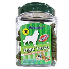 Boneplus 超效動能雙頭潔牙骨(小桶) 狗狗潔牙骨 寵物零食 潔牙棒, 700g, 1個, M