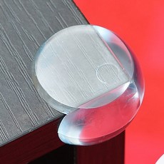透明桌角保護套 嬰兒安全防護 防撞矽膠墊, 1個, 圓形(4入)