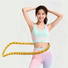 윈스윗 뱃살 다이어트 스프링 훌라후프, 옐로우, 1개, 1.5kg
