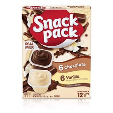 스낵팩 푸딩 컵 초콜릿 앤 바닐라 대용량 Snack Pack Chocolate and Vanilla Flavored Pudding Cups Family Pack, 1개, 1.1kg