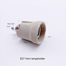E14/E27 나사 세라믹 램프 홀더 고온 내성 혼 변형 조명 액세서리, E27 horn