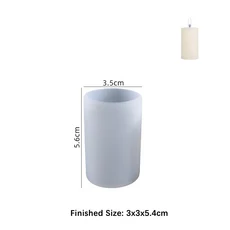 실린더 모양 양초 실리콘 몰드 3D DIY 향기로운 양초 비누 금형 공예 선물 만들기 석고 수지 왁스 홈 메이, 02 CM1010D