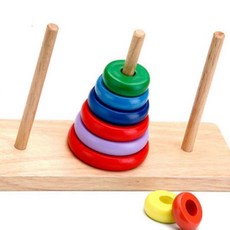 우드 탑쌓기 유아링쌓기 원목링끼우기 쌓기놀이