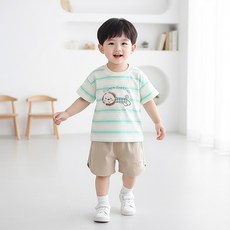 몽실이 라이언 반팔 상하복 여름 외출복 유아 남아 여아 반바지 귀여운 상하세트