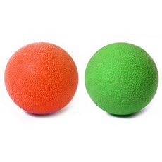 룸드 넌슬립 라크로스볼 마사지볼 2p, 그린, 오렌지