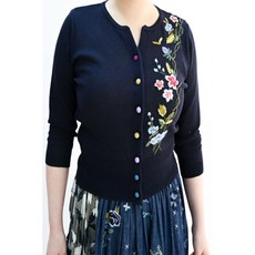 비꼴리끄 칠부 소매 자수 가디건 B242KC3020 487174