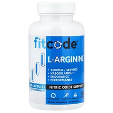 fitcode L-Arginine 100 Capsules 750 mg per Capsule, 1개
