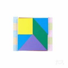 Lunamay 퍼즐자석 자석 칠교놀이 15X15cm 학생용