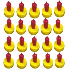 QDY 양 술꾼(20개) 어린 양 강아지 개를 위한 병 부드러운 고무 젖꼭지를 마시는 것, 5.7x3cm, 옐로우 레드
