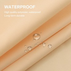 방수 태양 그늘 항해 직사각형 삼각형 정원 캐노피 블록 야외 파티오 대피소 차양 선 스크린, 200x300CM, 7. Cream Yellow, 1개