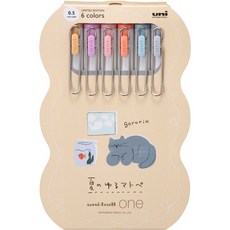 【YUBU】uni 三菱 uni-ball one 夏日擬聲字色彩系列 6色組, 1個, 0.5mm夏慵懶擬聲色<數量限定>