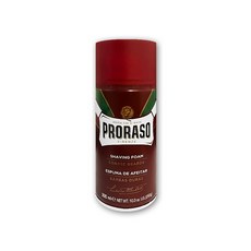 PRORASO Firenze 男士專用軟化鬍渣滑順修容刮鬍泡-深層滋潤紅, 1個, 300ml