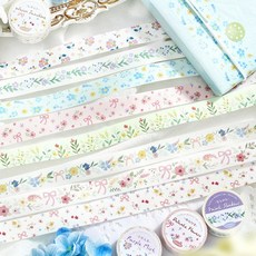 16팩/LOT 부드러운 바람이 꽃 메시지를 운반합니다 시리즈 귀여운 사랑스러운 복고풍 장식 종이 마스킹 와