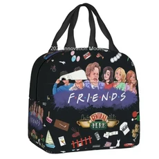 친구 TV 쇼 캠핑 여행을위한 절연 점심 가방 재사용 가능한 열 쿨러 도시락 상자 여성 어린이 식품 용기 토, 01 22x20x13cm, 18 16