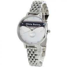 OLIVIA BURTON 올리비아 버튼 (OLIVIA ) 여성용 버스티 ラッ키 비 실버 브레이슬릿 OB16VS07 腕시계 235778