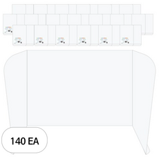 에코청운 3단 칸막이 화일 대형, 투명, 140개