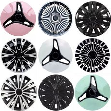 휠캡 휠커버 13인치 14인치 다마스 라보 깡통휠 튜닝 레이 덮개 장식 타이어 후드, D. 13인치 TT 실버 블랙(4개)