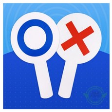 트랜스토어 OX 게임 퀴즈 판 팻말 손잡이, 1개