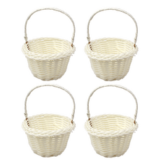 미니 꽃 바구니 만들기 재료 공예 소품바구니, 화이트 4개